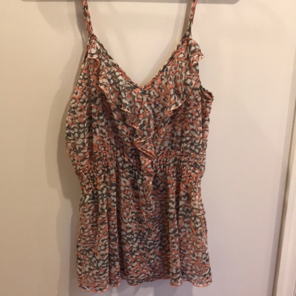 Sheer spaghetti strap top
